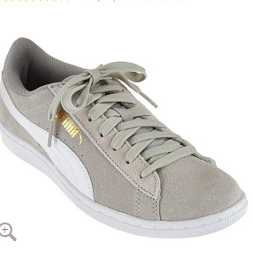 PUMA Women's Vikky Sfoam Fashion Sneaker light beige grey